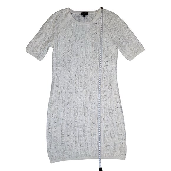 Chanel Dress Size 36 White Cashmere CC Knit Crochet Dress - Picture 8 of 16